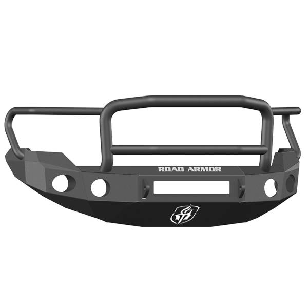 Road Armor - Road Armor 66135B-NW Stealth Non-Winch Front Bumper with Lonestar Guard and Round Light Holes for Ford F150 2009-2014