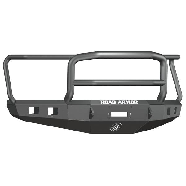 Road Armor - Road Armor 615R5B Stealth Winch Front Bumper with Lonestar Guard and Square Light Holes for Ford F150 2015-2017