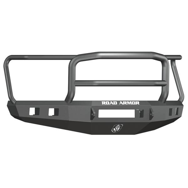 Road Armor - Road Armor 615R5B-NW Stealth Non-Winch Front Bumper with Lonestar Guard and Square Light Holes for Ford F150 2015-2017