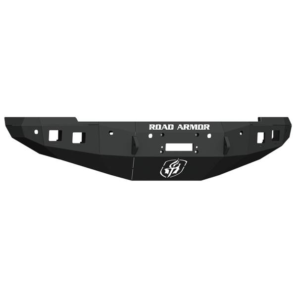 Road Armor - Road Armor 4162F0B Stealth Winch Front Bumper with Sensor Holes and Square Light Holes for Dodge Ram 2500/3500 2016-2018