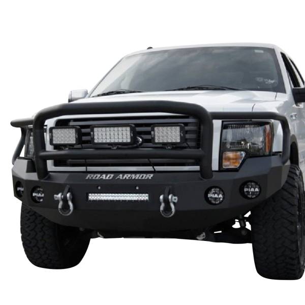 Road Armor - Road Armor 6181F5B-NW Stealth Non-Winch Front Bumper with Lonestar Guard and Square Light Holes for Ford F150 2018-2020