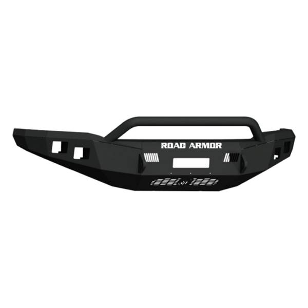 Road Armor - Road Armor 6181F4B-NW Stealth Non-Winch Front Bumper with Pre-Runner Guard and Square Light Holes for Ford F150 2018-2020