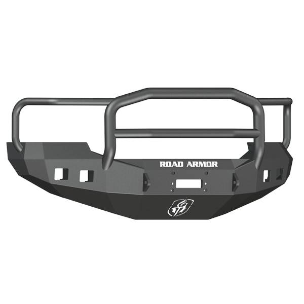 Road Armor - Road Armor 6181F5B Stealth Winch Front Bumper with Lonestar Guard and Square Light Holes for Ford F150 2018-2020