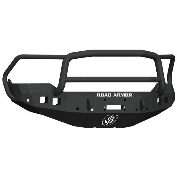 Road Armor - Road Armor 413F5B Stealth Winch Front Bumper with Lonestar Guard and Square Light Holes for Dodge Ram 1500 2013-2018
