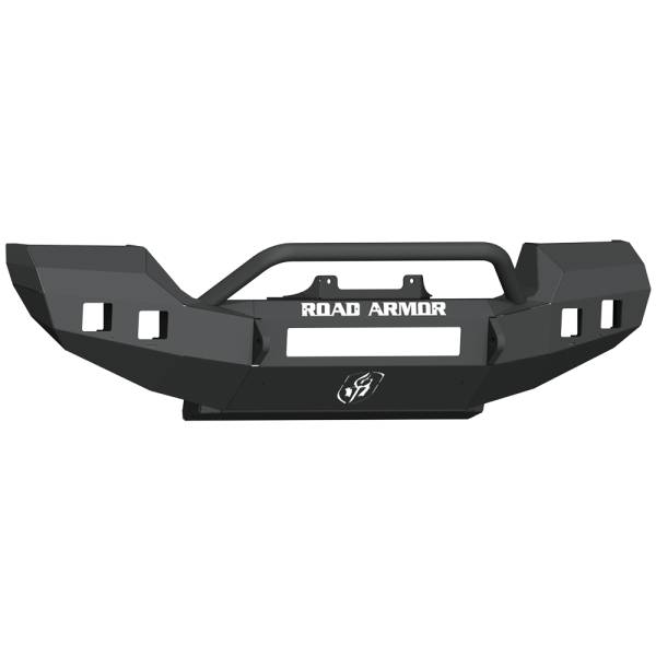 Road Armor - Road Armor 5183F4B Stealth Full Width Winch Front Bumper with Pre-Runner Guard and Square Light Holes for Jeep Wrangler JL 2018-2022