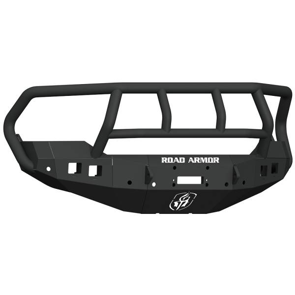 Road Armor - Road Armor 413F2B Stealth Winch Front Bumper with Titan II Guard and Square Light Holes for Dodge Ram 1500 2013-2018