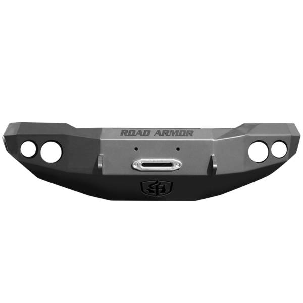 Road Armor - Road Armor 23710B Stealth Winch Front Bumper with Round Light Holes for GMC Sierra 2500 HD/3500 HD 2000-2007