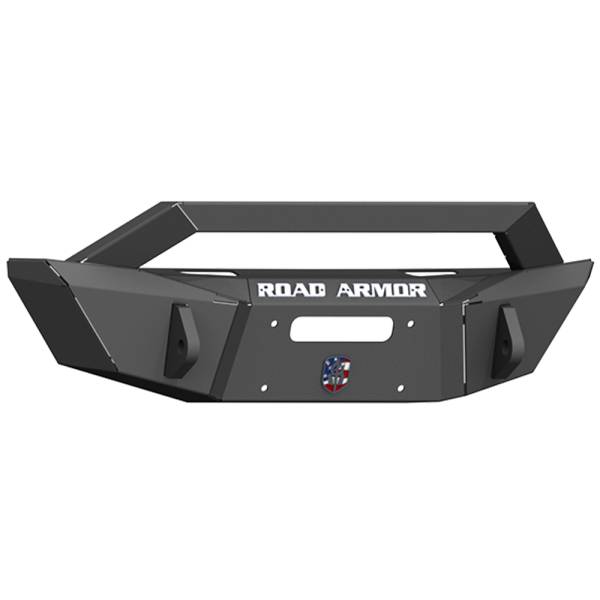 Road Armor - Road Armor 5180F3B Stealth Winch Front Bumper with Sheetmetal Bar Guard for Jeep Wrangler JL 2018-2022