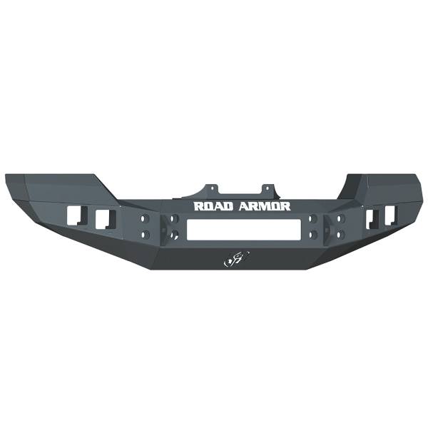 Road Armor - Road Armor 512R0B Stealth Winch Front Bumper with Square Light Holes for Jeep Wrangler JK 2007-2018