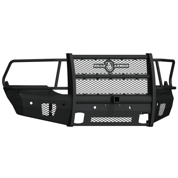 Road Armor - Road Armor 4131VF26B Vaquero Non-Winch Front Bumper with Full Guard and 2" Receiver for Dodge Ram 1500 2013-2018