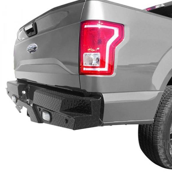 Frontier Gear - Frontier Gear 100-11-5011 Rear Bumper with Sensor Holes and Lights for Ford F150 2015-2019