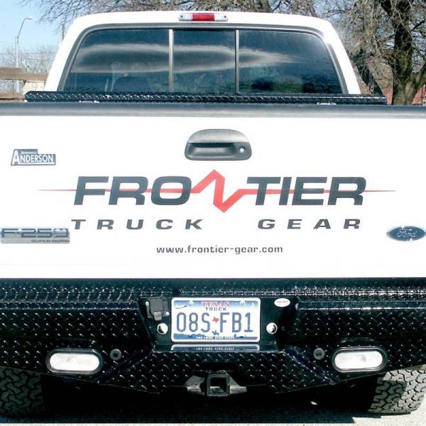 Frontier Gear - Frontier Gear 100-19-9009 Rear Bumper with Sensor Holes and Lights for Ford F250/F350 1999-2007