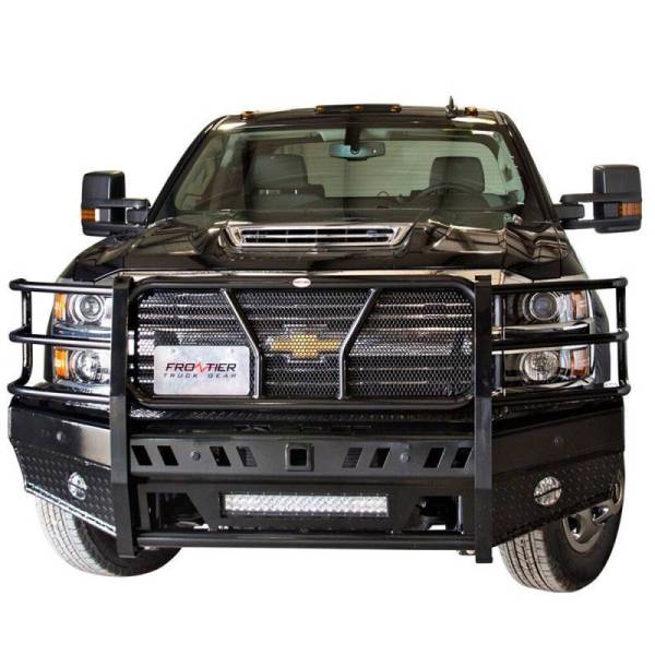 Frontier Gear - Frontier Gear 130-21-5006 Pro Front Bumper with Light Bar Compatible for Chevy Silverado 2500HD/3500 2015-2019