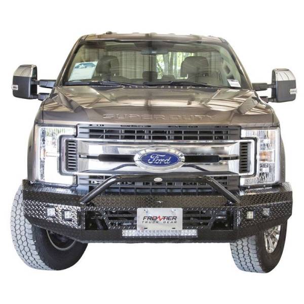 Frontier Gear - Frontier Gear 140-11-7012 Sport Front Bumper with Cube Light and Light Bar Compatible for Ford F250/F350 2017-2022