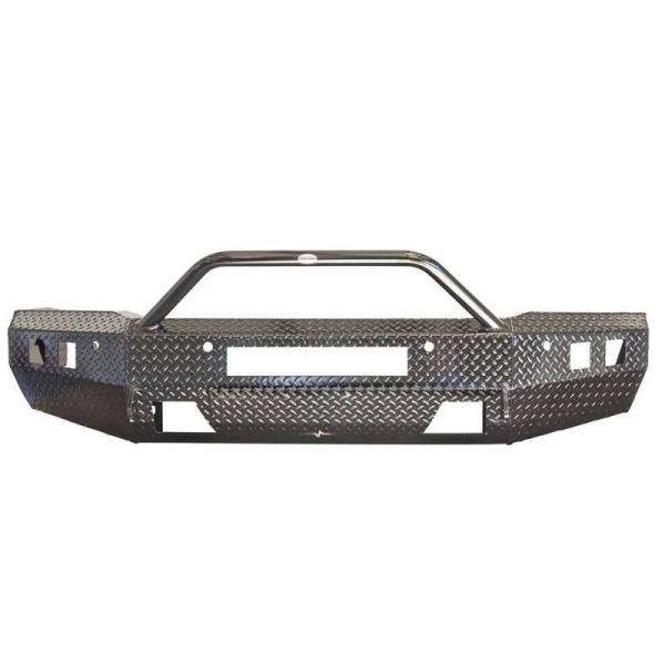 Frontier Gear - Frontier Gear 140-21-5012 Sport Front Bumper with Sensor Holes and Light Bar Compatible for Chevy Silverado 2500HD/3500 2015-2019