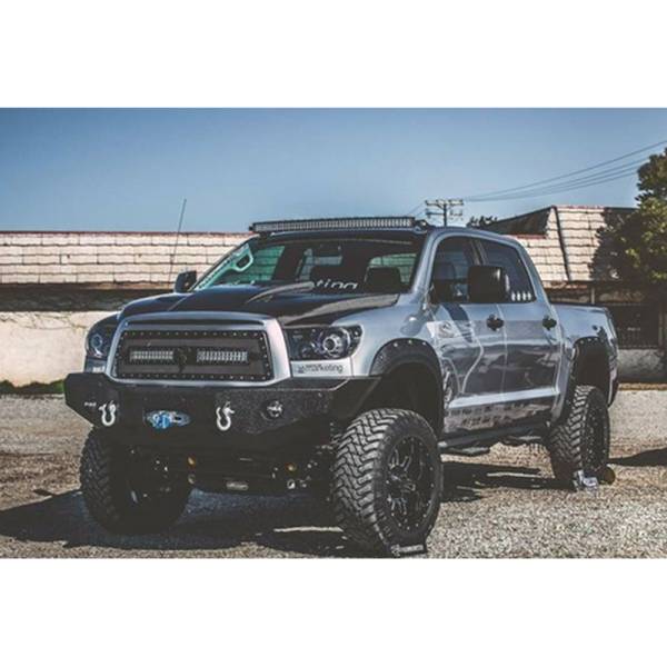 Expedition One - Expedition One TT07-13-FB RangeMax Winch Front Bumper for Toyota Tundra 2007-2013 - Bare Steel