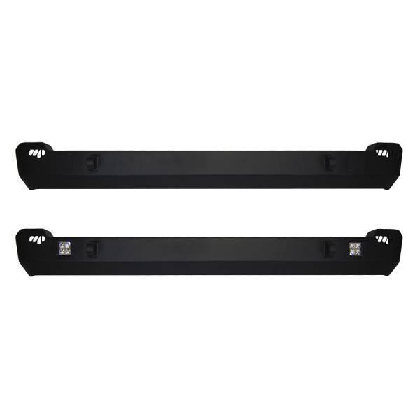 Warrior - Warrior 663 Contour Rear Bumper with LED Cutouts and D-Rings Mount for Jeep Cherokee XJ 1984-2001 - Black Powder Coat