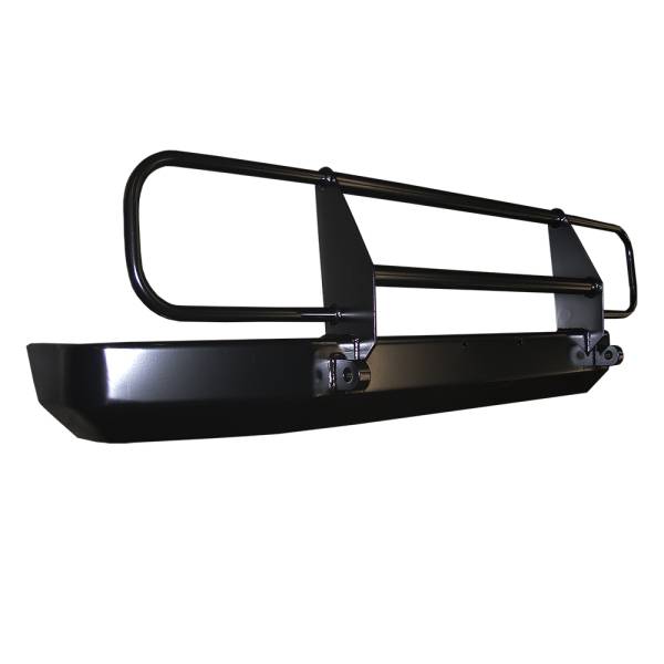 Warrior - Warrior 56051 Rock Crawler Front Bumper with Brush Guard and D-Rings Mount for Jeep Cherokee XJ 1984-2001 - Black Powder Coat