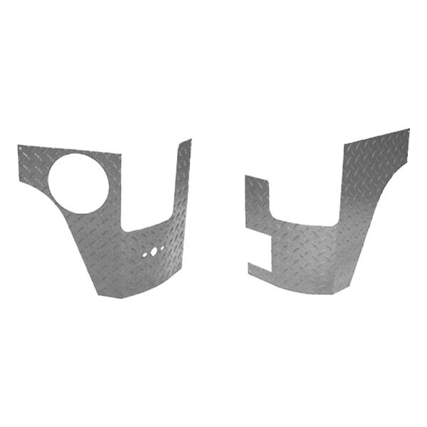 Warrior - Warrior 919A Rear Corners with Holes for Jeep Wrangler JK 2007-2018 - Polished Aluminum