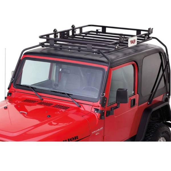 Warrior - Warrior 877 Safari Sport Roof Rack for Jeep Wrangler JK 2007-2018 - Black Powder Coat