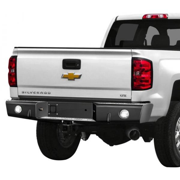 TrailReady - TrailReady 65502 Rear Bumper with D-Ring Tabs for Chevy Silverado 1500 2007-2013