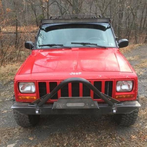 Affordable Offroad - Affordable Offroad Stinger Winch Front Bumper for Jeep Cherokee XJ/Comanche 1984-2001 - Bare Steel
