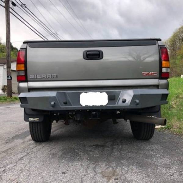 Affordable Offroad - Affordable Offroad Chevy Rear Full Size Truck Rear Bumper for Chevy Silverado and GMC Sierra 1500/2500HD/3500 1999-2007 - Bare Steel