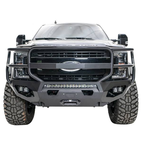 Fab Fours - Fab Fours FS11-X2550-1 Matrix Winch Front Bumper with Full Guard and Sensor Holes for Ford F-250/F-350 2011-2016