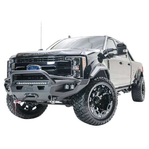 Fab Fours - Fab Fours FS11-X2552-1 Matrix Winch Front Bumper with Pre-Runner Guard and Sensor Holes for Ford F-250/F-350 2011-2016