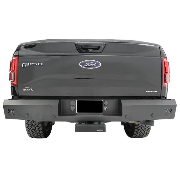 Fab Fours - Fab Fours FF15-RT3250-1 Red Steel Rear Bumper with Sensor Holes for Ford F-150 2015-2020