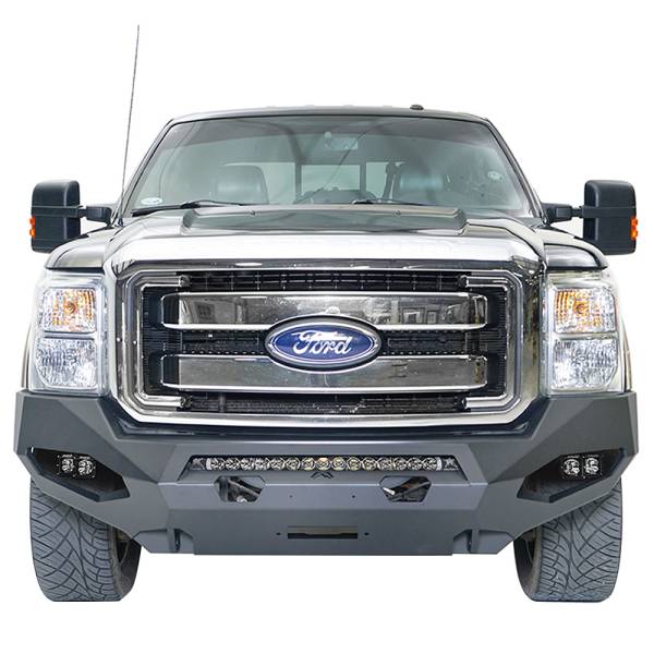 Fab Fours - Fab Fours FS11-X2551-1 Matrix Winch Front Bumper with Sensor Holes for Ford F-250/F-350 2011-2016