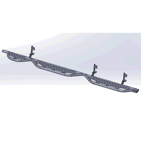 Hammerhead Bumpers - Hammerhead 600-56-0984 Running Boards with 5' 9" Bed Step for Chevy Silverado and GMC Sierra 1500/2500HD/3500 Crew/Extended Cab 2019-2021