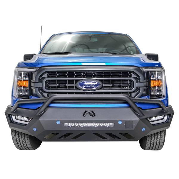 Fab Fours - Fab Fours FF21-V5152-1 Vengeance Front Bumper with Pre-Runner Guard for Ford F-150 2021