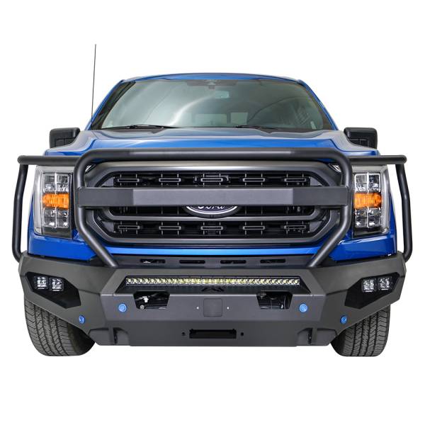 Fab Fours - Fab Fours FF21-X4750-1 Matrix Front Bumper with Full Guard for Ford F-150 2021
