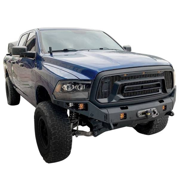 Chassis Unlimited - Chassis Unlimited CUB940032 Octane Winch Front Bumper with Sensor Holes for Dodge Ram 1500 2013-2018
