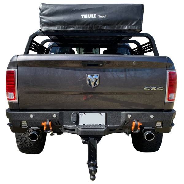 Chassis Unlimited - Chassis Unlimited CUB910032 Octane Rear Bumper with Sensor Holes for Dodge Ram 1500 2009-2018