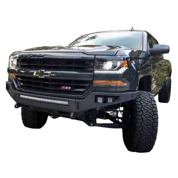 Chassis Unlimited - Chassis Unlimited CUB900212 Octane Front Bumper with Sensor Holes for Chevy Silverado 1500 2016-2018