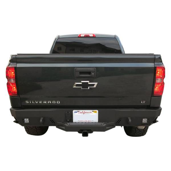 Chassis Unlimited - Chassis Unlimited CUB910372 Octane Rear Bumper with Sensor Holes for Chevy Silverado 1500 2014-2018