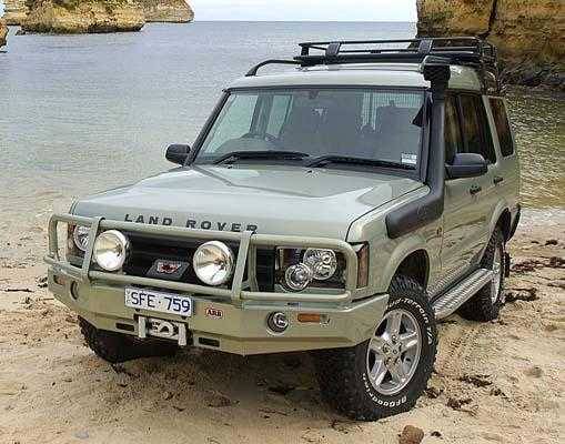 ARB 4x4 Accessories - ARB 3432120 Deluxe Winch Front Bumper with Bull Bar for Land Rover Discovery 2003-2004