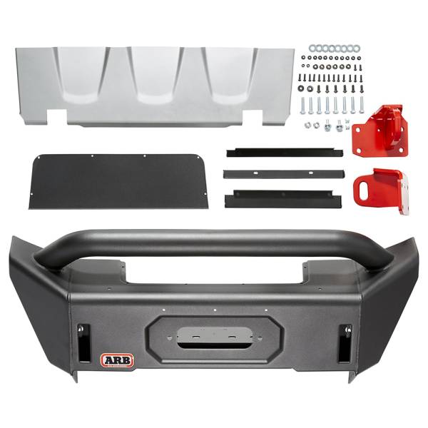 ARB 4x4 Accessories - ARB 3450470 Bondi Stubby Front Winch Bumper for Jeep Gladiator 2018-2022