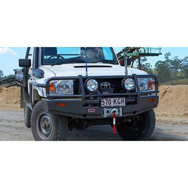 ARB 4x4 Accessories - ARB 3412450 Commercial Front Bumper with Bull Bar for Toyota Land Cruiser 70 Series 2007-2021