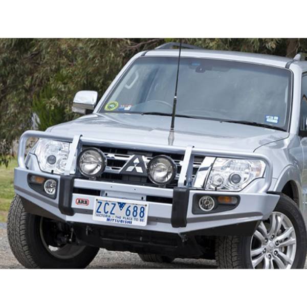 ARB 4x4 Accessories - ARB 3434180 Deluxe Front Bumper with Bull Bar for Mitsubishi Pajero 2011-2013