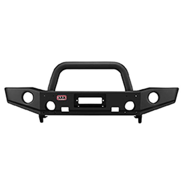 ARB 4x4 Accessories - ARB 3450440 Deluxe Front Bumper with Bull Bar for Jeep Wrangler JL 2018-2024