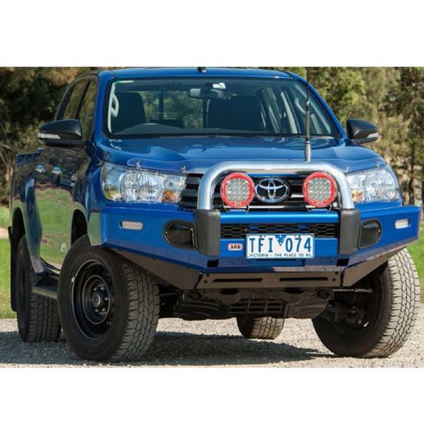 ARB 4x4 Accessories - ARB 3914530 Deluxe Sahara Front Bumper with Bar for Toyota Hilux 2015-2018