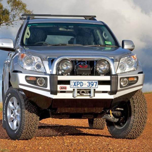 ARB 4x4 Accessories - ARB 3921770 Deluxe Sahara Front Bumper with Bar for Toyota Land Cruiser Prado 2009-2013