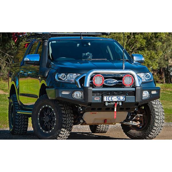 ARB 4x4 Accessories - ARB 3940420 Deluxe Sahara Front Bumper with Bar for Ford Ranger 2015-2021