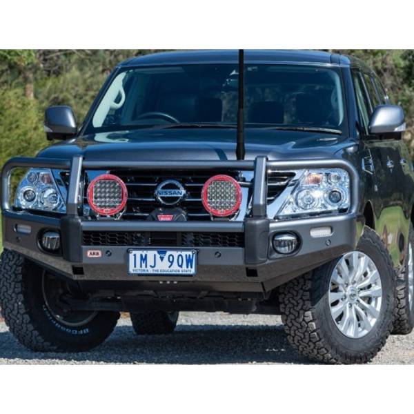 ARB 4x4 Accessories - ARB 3427030 Summit Front Bumper with Bull Bar for Nissan Patrol Y62 2018-2021