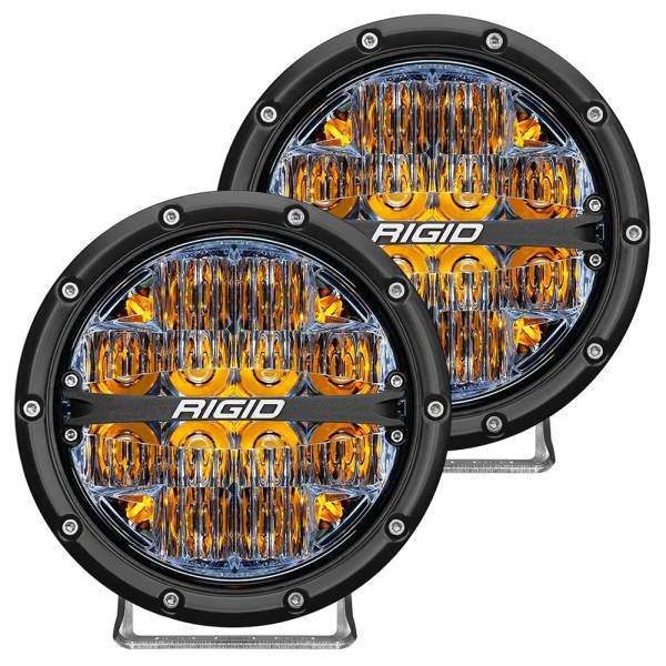 Rigid Industries - Rigid Industries 36206 360-Series 6" LED OE Off Road Fog Light Drive Beam Amber Backlight - Pair