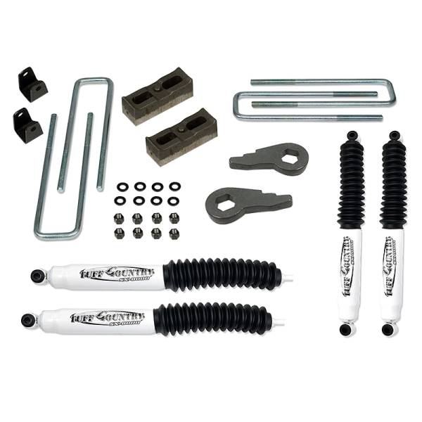 Tuff Country - Tuff Country 12934KN Front/Rear 2" Lift Kit with Rear Lifted Blocks and U-Bolts for Chevy Silverado 2500HD/3500 2001-2010