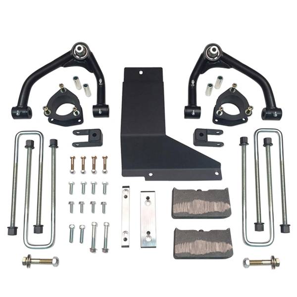Tuff Country - Tuff Country 14066KN Front/Rear 4" Lift Kit with Uni-Ball Arms for Chevy Silverado 1500 2007-2013